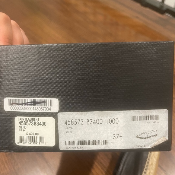 Authentic barely used YSL lamb skin black espadrilles. Like new! - Picture 4 of 7